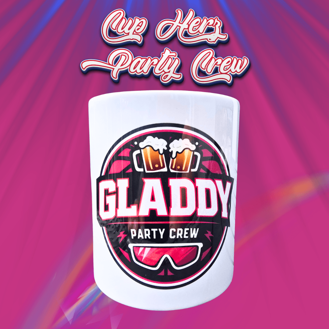 GLADDY Party Crew Herz-Tasse